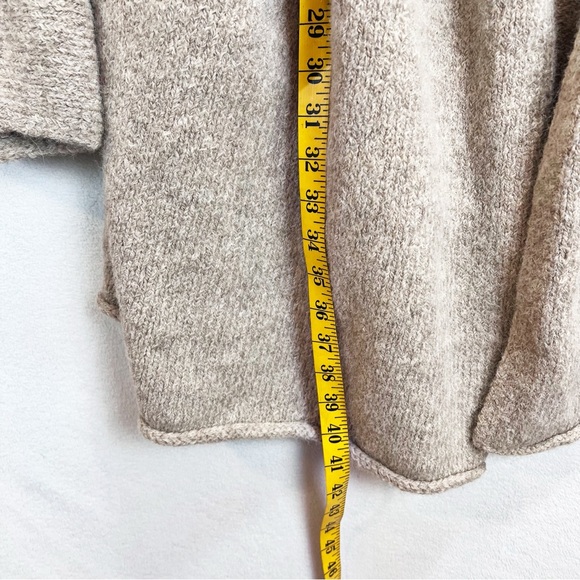 Peruvian Connection Kotzebue Alpaca Sweater Coat Size XL Oatmeal Beige Hooded - Picture 7 of 11